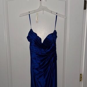 Strapless Royal Blue Dress